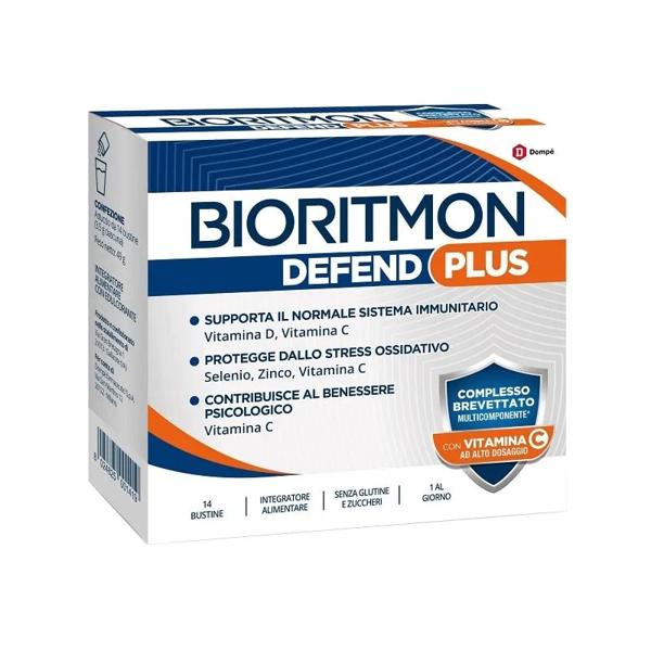 Bioritmon Defend Plus Integratore Immunitario Vitamina C e Melatonina 14 Bustine