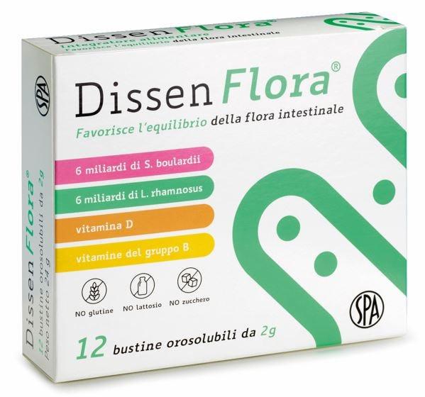 Dissen Flora Integratore Per l'Equilibrio della Flora Intestinale 12 Bustine