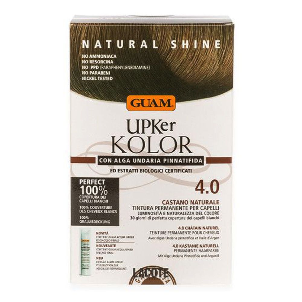 GUAM® Upker Kolor Tinta Capelli Castano Naturale 4.0 Idf 140 ml Tintura
