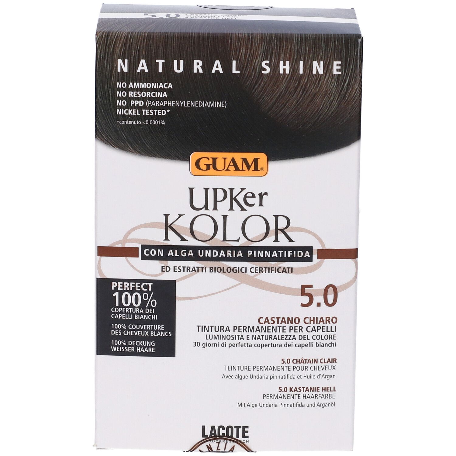 Guam Upker Kolor Tinta Capelli Castano Chiaro 5.0 Idf 140 ml Tintura