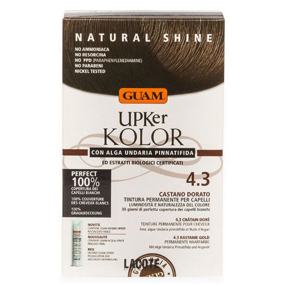 GUAM® Upker Kolor Tinta Capelli Castano Dorato 4.3 Idf 140 ml Tintura — confronto prezzi