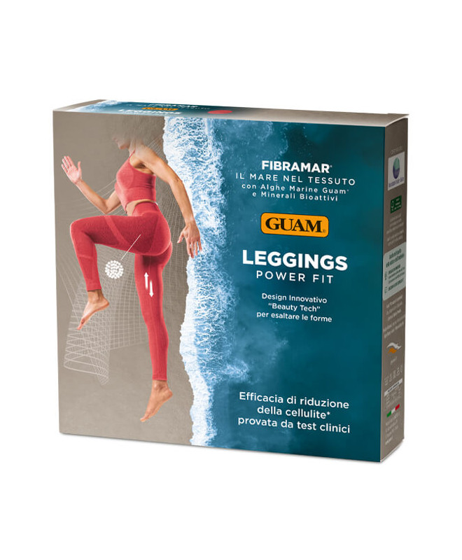 Guam Leggings Power Fit In Fibromar Anticellulite Colore Rosso Rubino Taglia L/xl