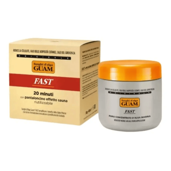 Guam Fast Classico Fanghi d'Alga 500 g + 1 Pantaloncino Effetto Sauna Riutilizzabile
