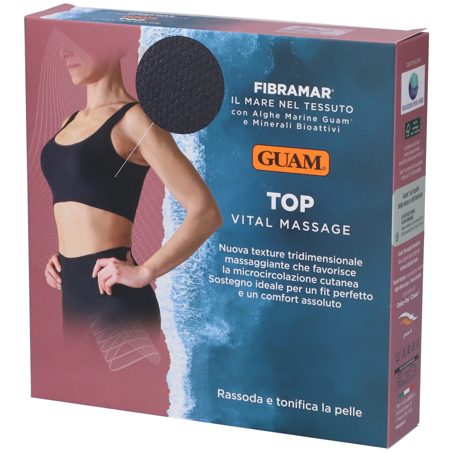 Guam Top Vital Massage - Top rassodante e massaggiante per il microcircolo taglia L/XL
