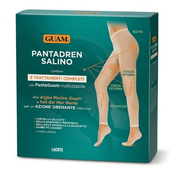 Guam Pantadren Salino Anti-Cellulite 3 Trattamenti Completi + Pantalone Protettivo