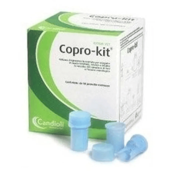 Candioli Kit Contenitore Feci Veterinario Monouso Per Cani Gatti 50 Provette