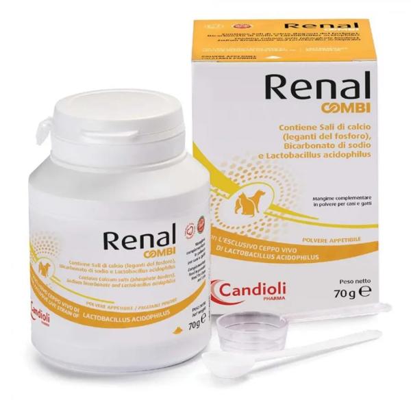 Candioli Renal Combi Integratore Renale per Cani e Gatti Polvere 70g