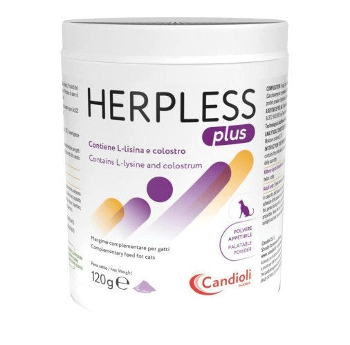Candioli Herpless Plus Integratore Infezioni Herpes Polvere Gatti 120 Gr.