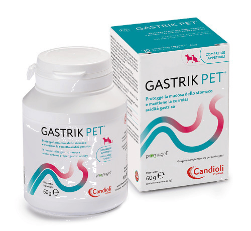 Candioli Gastrik Pet Protezione Mucosa dello Stomaco ed Acidità Gastrica per Cani e Gatti da 30 Compresse