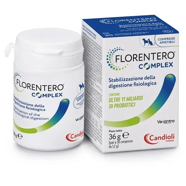 Candioli Florentero Complex Mangime Complementare per Digestione Cani e Gatti 30 Compresse