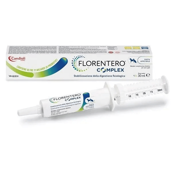 Candioli Florentero Complex Pasta Appetibile per Stabilizzazione della Digestione Cani e Gatti Siringa 30ml
