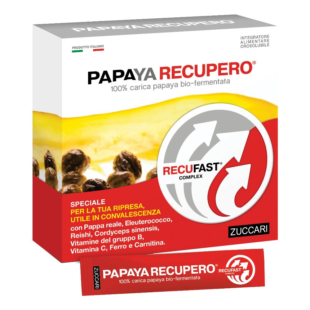 Zuccari Papaya Recupero 14 Bustine Integratore per Difese Immunitarie e Stanchezza