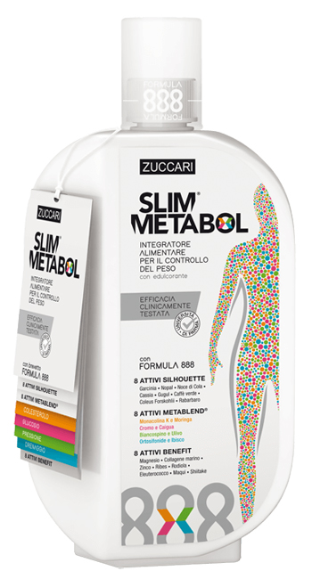 Zuccari SlimMetabol Integratore Alimentare Controllo del Peso, 888ml