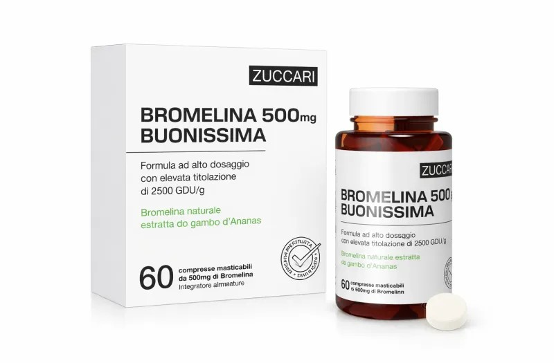 Zuccari Bromelina 500 mg Buonissima Compresse Masticabili 72 g