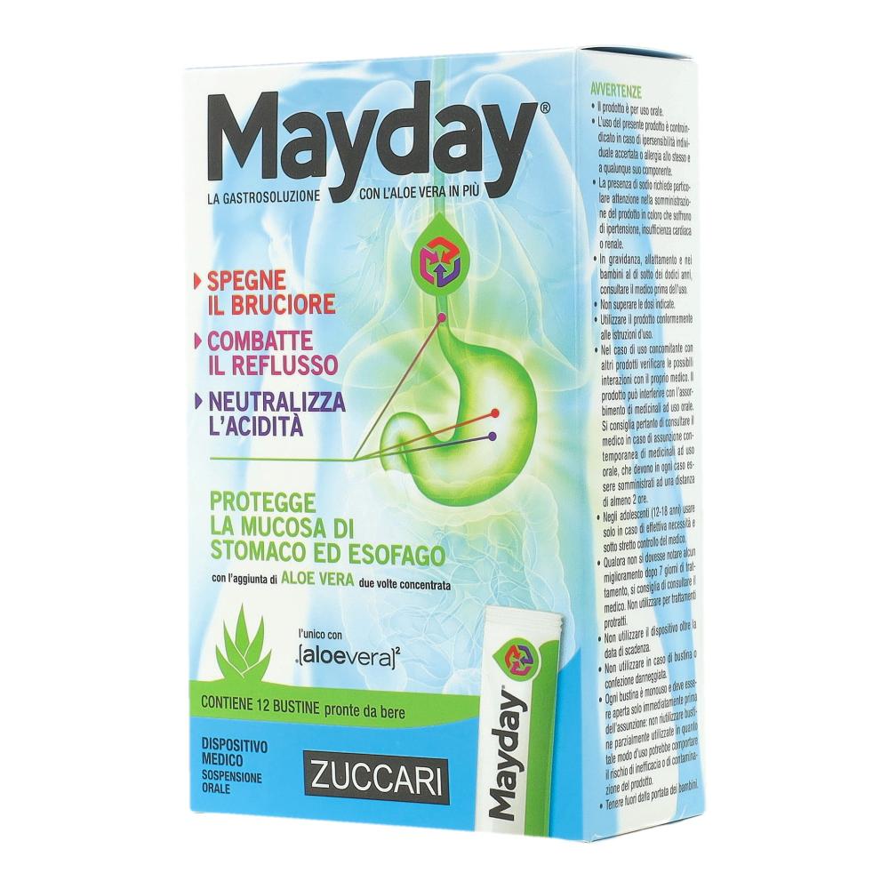 Mayday Dispositivo Medico Contro Bruciore E Reflusso Sospensione Orale 12 Bustine