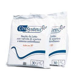 UroSystem Sacche Da Letto Con Valvola di Scarico Tubo 90 cm 30 Pezzi