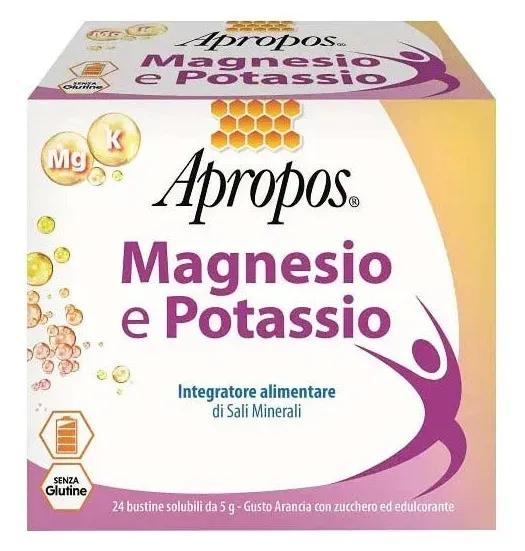 Apropos Magnesio e Potassio Integratore di Sali Minerali 24 Bustine