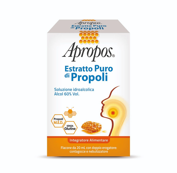 Apropos Estratto Puro di Propoli Spray + Contagocce 20 ml