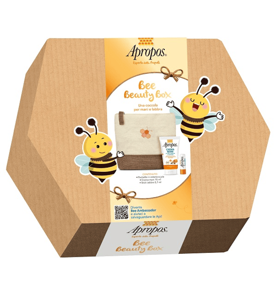 Apropos Bee Beauty Box con Crema Mani Idratante 75 ml + Stick Labbra 5,7 ml