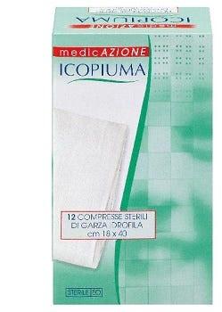 Icopiuma Compresse Sterili di Garza Idrofila 18x40 cm 12 Pezzi