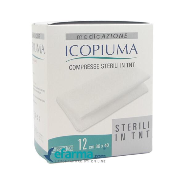 Icopiuma Compresse Adesive di Garza Sterili in TNT 36x40 cm 12 Pezzi