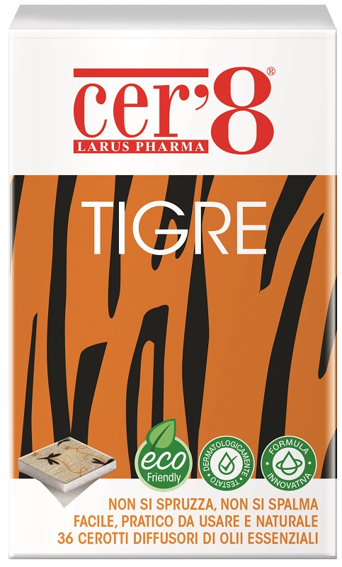 Cer'8 Tigre Cerotti Diffusori Di Oli Essenziali Antizanzare 36 Pezzi