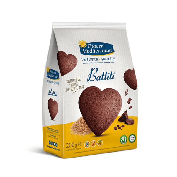 Piaceri Mediterranei Battiti Biscotti Al Cioccolato Vegan Senza Glutine 200 g