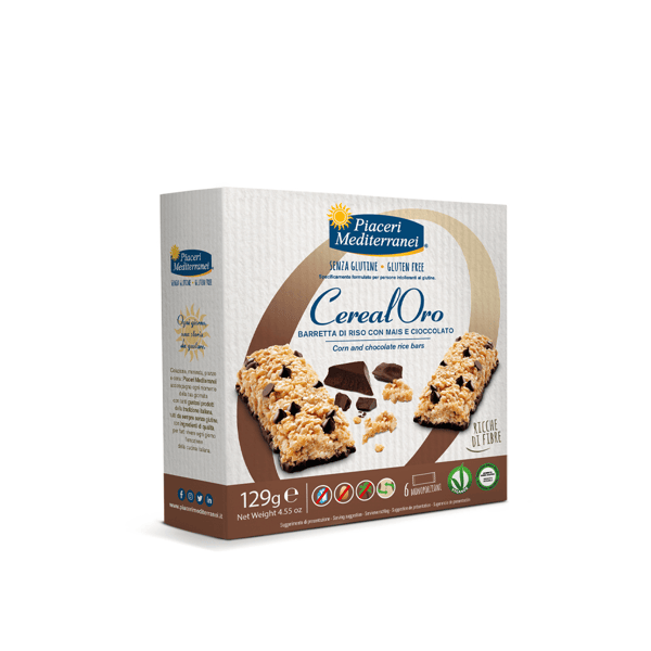 Piaceri Mediterranei CerealOro Barretta di Riso con Mais e Cioccolato Senza Glutine 6x21,5 g