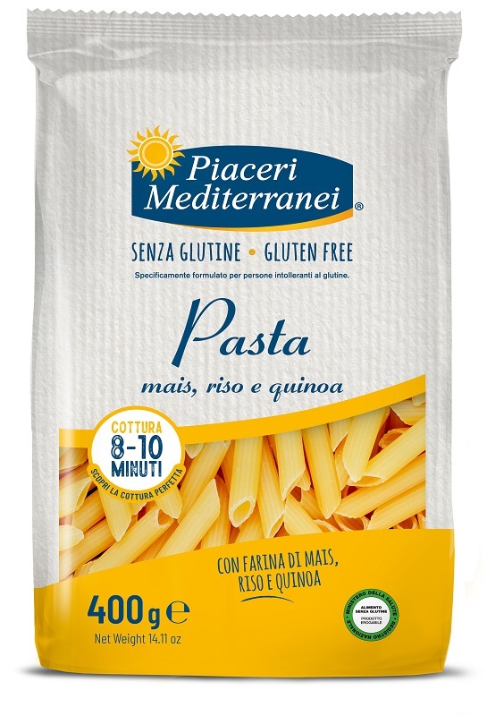 Piaceri Mediterranei Pasta Mais Riso e Quinoa Penne Rigate Senza glutine 400 g