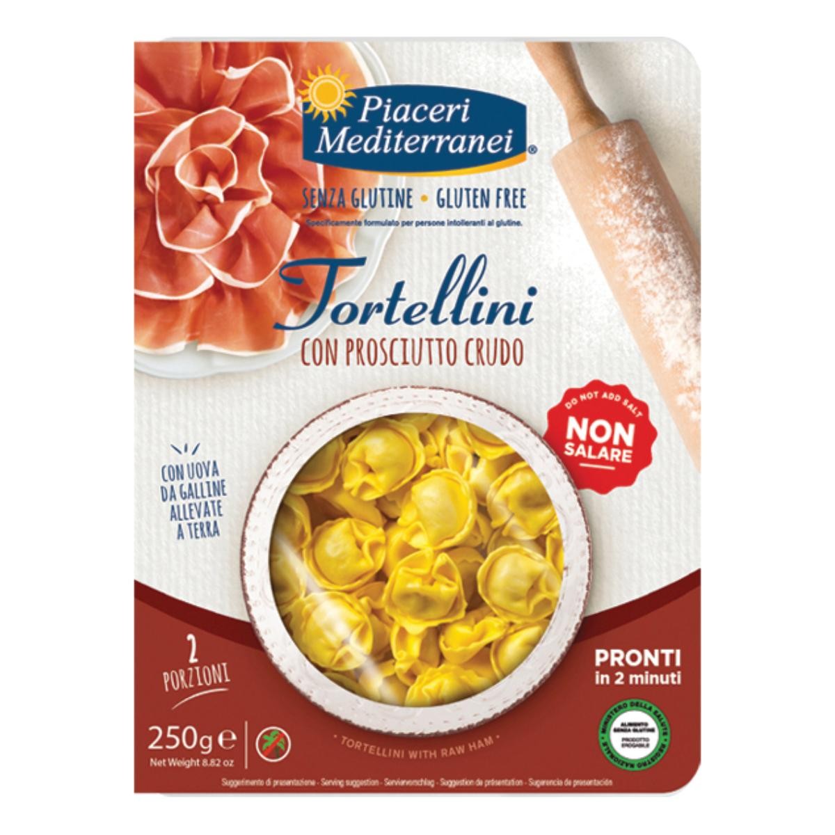 Piaceri mediterranei tortellini prosciutto 250 g
