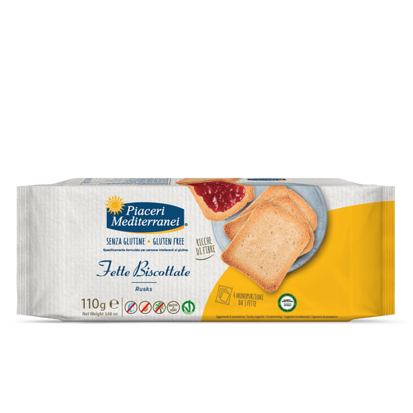 Piaceri Mediterranei Fette Biscottate Senza Glutine 110 g