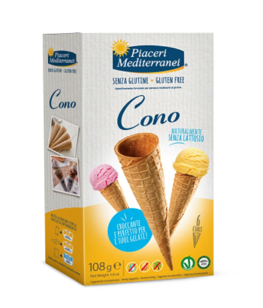 Piaceri Mediterranei Coni per Gelato Senza Glutine 108 g Altro — confronto prezzi