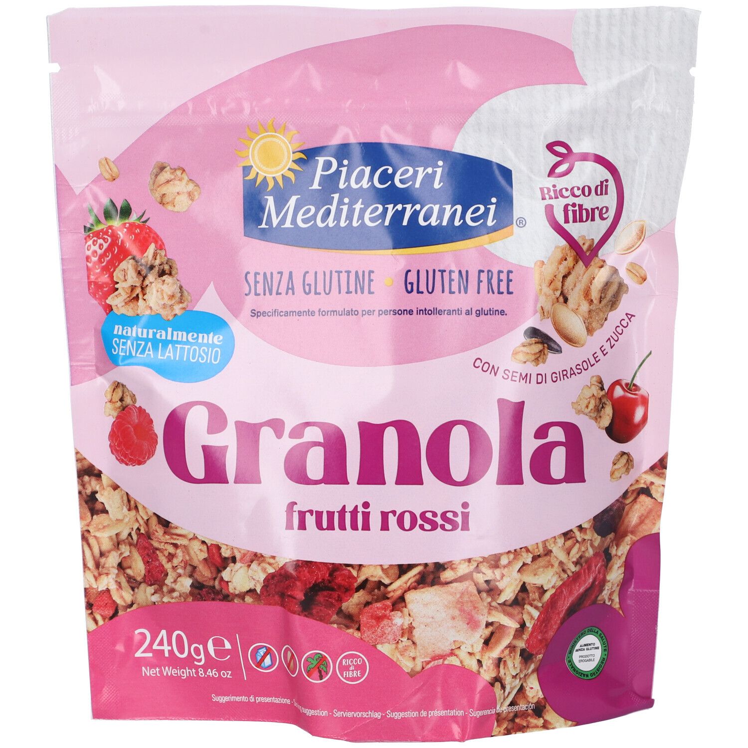Piaceri Mediterranei Granola Frutti Rossi 240 g Snack