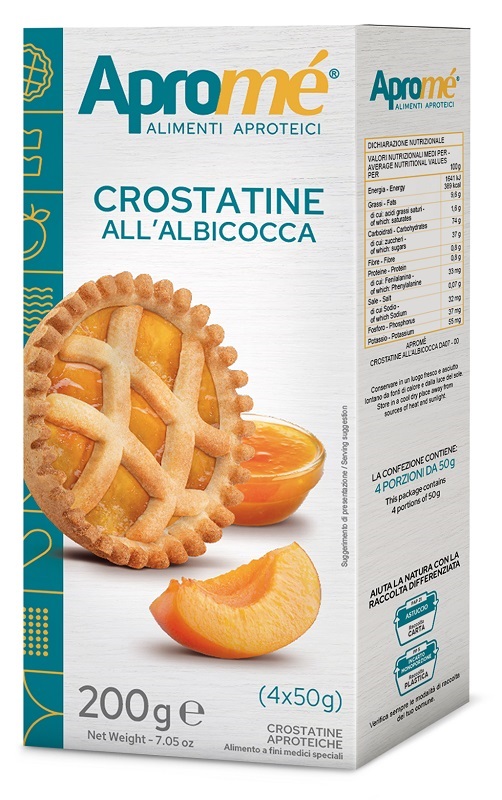 Aprome' crostatine albicocca 4 pezzi da 50 g — confronto prezzi