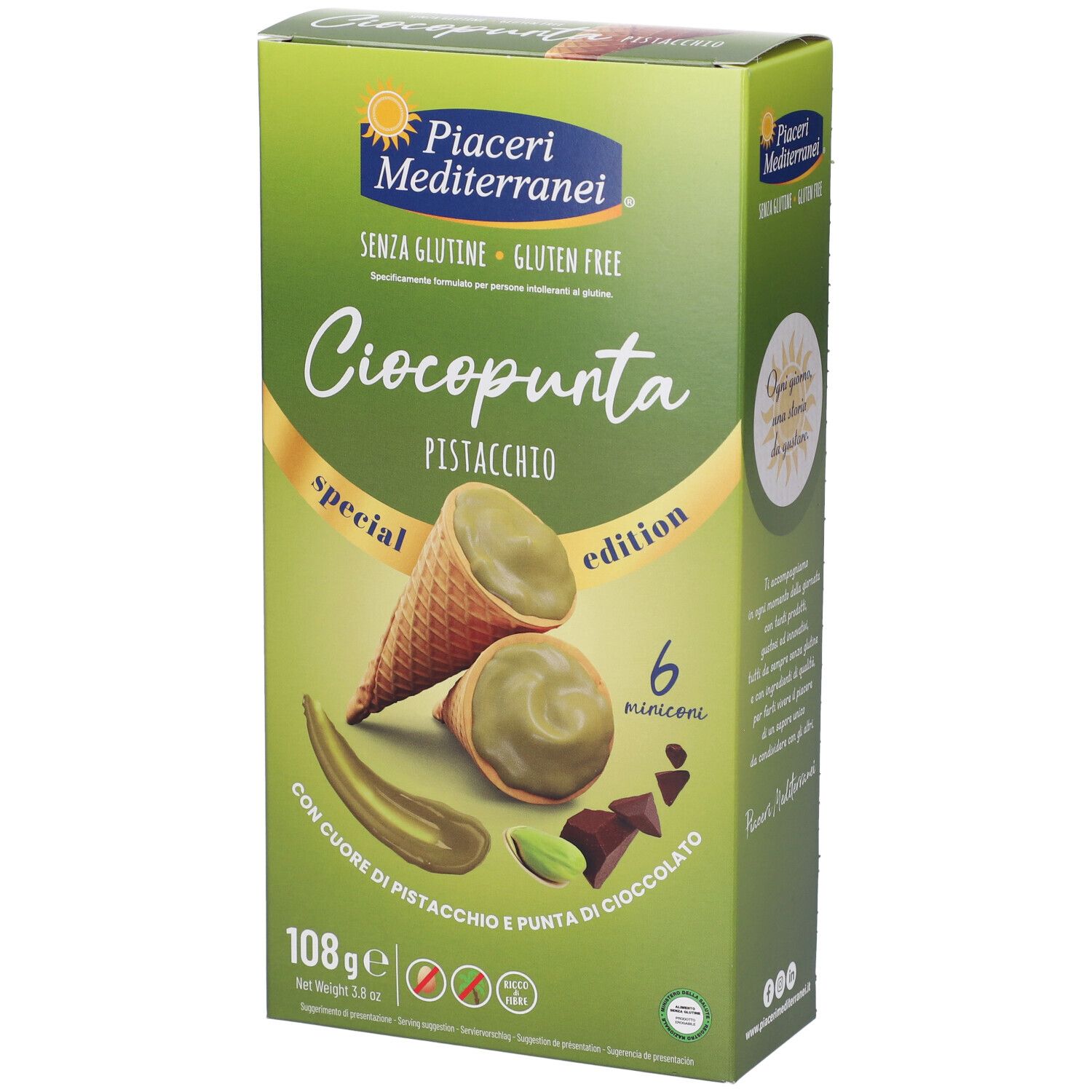 Piaceri mediterranei ciocopunta pistacchio 108 g
