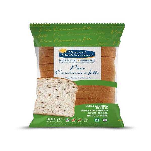 Piaceri Medit Pane Bianco a Fette senza Glutine - Pane Morbido Piaceri Mediterranei per Toast e Tartine 300 grammi