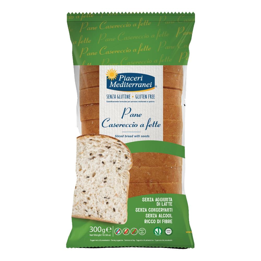 Piaceri Mediterranei Pane Casereccio a Fette Senza Glutine - Pane Morbido Pronto da Tostare