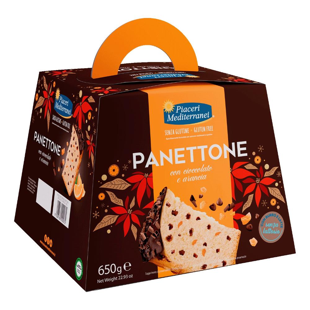 Piaceri Mediterranei Panettone Con Cioccolato E Arancia Senza Glutine 650 Grammi