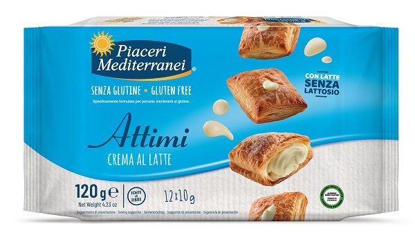 Piaceri Mediterranei Attimi Crema al Latte Senza Glutine 12x10 g Snack