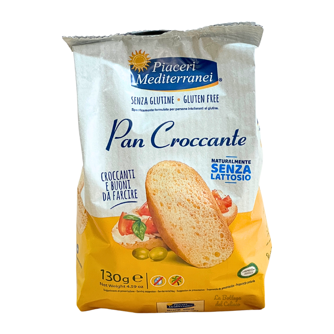 Piaceri Mediterranei Pan Croccante Senza Glutine e Senza Lattosio 130 grammi