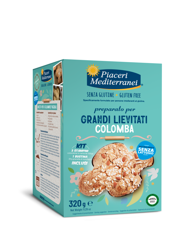 Piaceri Mediterranei Preparato per grandi lievitati Miscela per dolci senza glutine senza lattosio, 320g — confronto prezzi