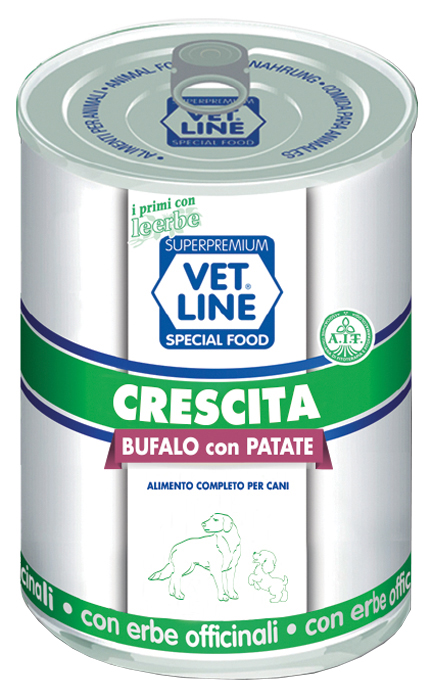 OLISTIKA VET LINE CANE ACCRESCIMENTO BUFALO PATATE 400GR (lattina)