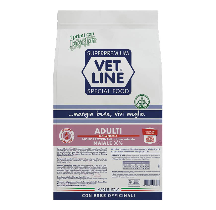 Vetline Cane Adulto Mini Maiale 3 Kg