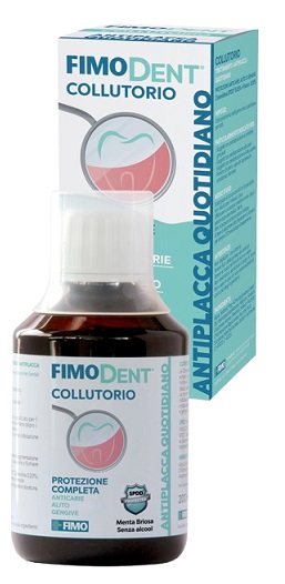 FIMODENT Collutorio Antiplacca Quotidiano Clorexina 0,05% + Fluoro 0,05%, 200ml