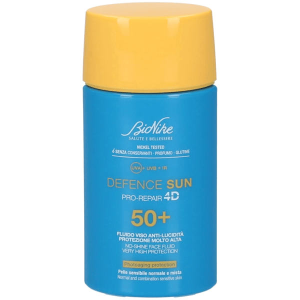 Bionike Defence Sun Fluido Viso 50 ml SPF 50+ Anti-Lucidità Protezione Solare Molto Alta