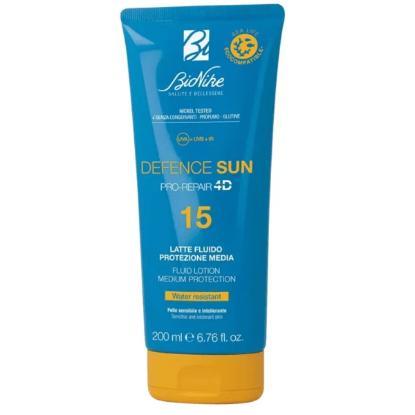 Bionike Defence Sun Pro-Repair 4D Latte Fluido SPF15 Protezione Media 200 ml — confronto prezzi