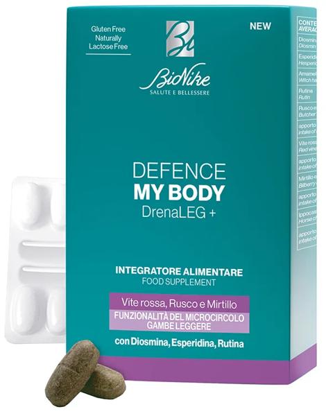 Bionike Defence My Body DrenaLEG + 60 Capsule Integratore Circolazione Venosa e del Plesso Emorroidario