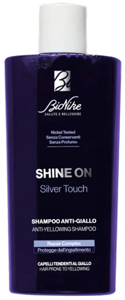 Bionike Shine On Silver Touch Shampoo Anti-Giallo 200 ml per Capelli Tendenti al Giallo
