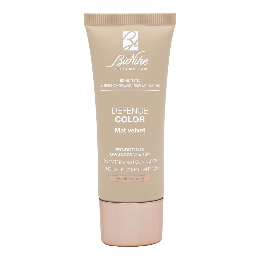 BioNike Defence Color Mat Velvet Fondotinta Opacizzante con SPF15 N. 405 Miel Dore, 30ml