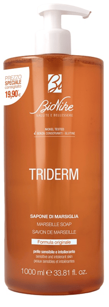 Bionike Triderm Sapone di Marsiglia Detergente Corpo Delicato PROMO 1 Litro